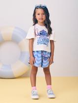Conjunto Blusa e Shorts Stitch Lovely Momi