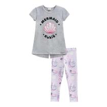 Conjunto Blusa em Cotton e Capri em Fly Tech