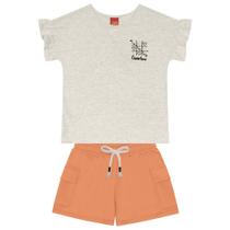 Conjunto: Blusa em m/malha e Shorts em moletom s/felpa Conjunto: Blusa em m/malha e Shorts em moletom s/felpa