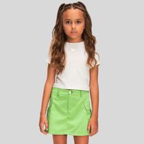 Conjunto Blusa em Ribana e Saia Bolso Cargo - Bambollina Conjunto Blusa em Ribana e Saia Bolso Cargo - Bambollina