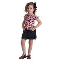 Conjunto Blusa Estampada e Short Saia - Patota Toda Conjunto Blusa Estampada e Short Saia - Patota Toda