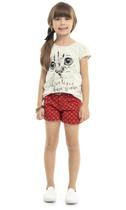 Conjunto Blusa Gato C/ Short Em Sarja C/cinto Lindo Nº 4