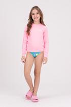 Conjunto Blusa Infantil Manga Longa UV 50+ Basic Rosa