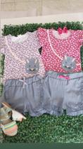 Conjunto blusa M/Malha flores tamanho 3 anos Conjunto blusa M/Malha flores tamanho 3 anos