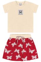 Conjunto Blusa Mais Short Saia Rotativo Infantil Conjunto Blusa Mais Short Saia Rotativo Infantil