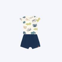 Conjunto Blusa Manga Curta Bichinhos E Shorts Bebê Menino Brandili 26808 Verde Cha Conjunto Blusa Manga Curta Bichinhos E Shorts Bebê Menino Brandili 26808 Verde Cha