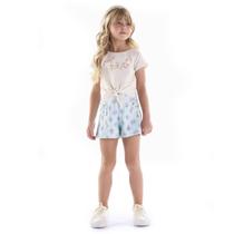 Conjunto blusa manga curta com shorts Kiki Xodó