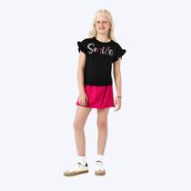 Conjunto Blusa Manga Curta E Shorts-Saia Infantil Menina Kyly 1001045 Preto Conjunto Blusa Manga Curta E Shorts-Saia Infantil Menina Kyly 1001045 Preto