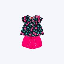 Conjunto Blusa Manga Curta Limões E Shorts Moletinho Infantil Menina Kyly 1000988 Branco Conjunto Blusa Manga Curta Limões E Shorts Moletinho Infantil Menina Kyly 1000988 Branco