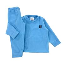 Conjunto Blusa Manga Longa Calça Soft Infantil Bebê Inverno - Azul Celeste 121 - 1