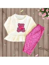 Conjunto Blusa Manga Longa Com Calça Urso Oncinha Bebê Menina Blogueirinha Tam RN a 03 Meses Conjunto Blusa Manga Longa Com Calça Urso Oncinha Bebê Menina Blogueirinha Tam RN a 03 Meses