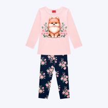 Conjunto Blusa Manga Longa e Calça Legging Infantil Menina Kyly 1000754 Conjunto Blusa Manga Longa e Calça Legging Infantil Menina Kyly 1000754