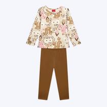 Conjunto Blusa Manga Longa e Calça Legging Infantil Menina Kyly 1000755 Conjunto Blusa Manga Longa e Calça Legging Infantil Menina Kyly 1000755