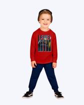 Conjunto Blusa Manga Longa e Calça Moletom Infantil Masculino Kyly P1001595