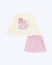 Conjunto Blusa Manga Longa e Shorts-Saia Bebê Menina Mundo Cinti 10545 Conjunto Blusa Manga Longa e Shorts-Saia Bebê Menina Mundo Cinti 10545
