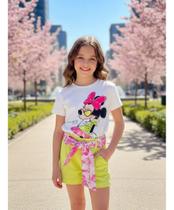 Conjunto Blusa Minnie Fofinha e Shorts Com Faixa Animê Conjunto Blusa Minnie Fofinha e Shorts Com Faixa Animê
