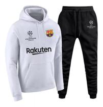 Conjunto Blusa Moletom Barcelona Calça Slin Esportivo Time