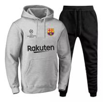 Conjunto Blusa Moletom Barcelona Calça Slin Esportivo Time