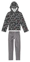 Conjunto Blusa Moletom Felpada e Legging - Cinza e Preto - Malwee Conjunto Blusa Moletom Felpada e Legging - Cinza e Preto - Malwee