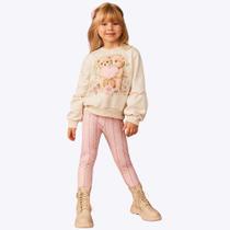 Conjunto Blusa Moletom Ursinhos com Calça Legging Feminino Infanti 71171
