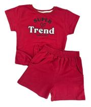 Conjunto Blusa Nó Frontal e Shorts Com Bolsos Menina Juvenil