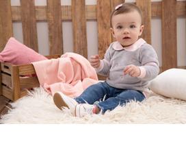 Conjunto Blusa Pelo Bebê Menina Calça Jeans Paraiso Rf 14650