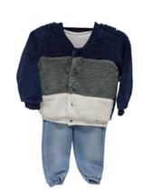 Conjunto Blusa Pelo Bebê Menino Calça Jeans Paraiso Rf 14635