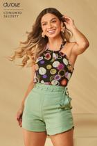 Conjunto Blusa Poá Com Short