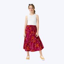 Conjunto Blusa Regata E Saia Midi Flamingos Infantil Menina Kyly 1001046 Branco Conjunto Blusa Regata E Saia Midi Flamingos Infantil Menina Kyly 1001046 Branco