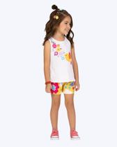 Conjunto Blusa Regata e Shorts Estampa Gatinho Infantil Feminino Kyly 1001277 Conjunto Blusa Regata e Shorts Estampa Gatinho Infantil Feminino Kyly 1001277