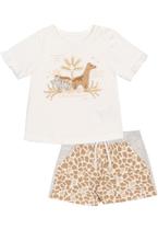 Conjunto Blusa Short Infantil Estampado Nini & Bambini