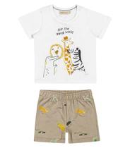 Conjunto(blusa+short) infantil masculino / menino