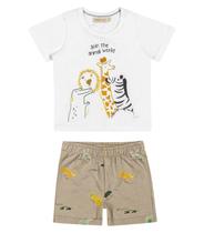Conjunto(blusa+short) infantil masculino / menino