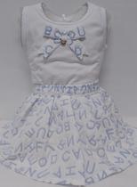 Conjunto Blusa + Shorts Saia Menina Estampada LessaKids 9448 - Conjunto Blusa + Shorts Saia Menina Estampada LessaKids 9448 -