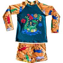 Conjunto Blusa + Sunga Proteção Uv Termica Intanto Juvenil