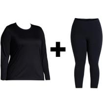 Conjunto Blusa Térmica Flanelada + Calça Térmica Plus Size