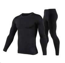 Conjunto Blusa Térmico Roupa De Frio Masculino Segunda Pele Preto