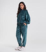 Conjunto Blusão Com Calça Endless Plush Feminina Verde Conjunto Blusão Com Calça Endless Plush Feminina Verde
