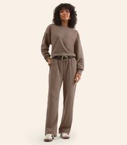 Conjunto Blusão Com Calça Feminino Rovitex Marrom Conjunto Blusão Com Calça Feminino Rovitex Marrom