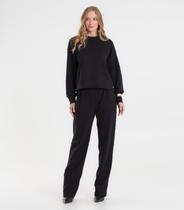 Conjunto Blusão Com Calça Feminino Rovitex Preto Conjunto Blusão Com Calça Feminino Rovitex Preto