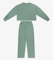 Conjunto Blusão Com Calça Feminino Rovitex Verde Conjunto Blusão Com Calça Feminino Rovitex Verde