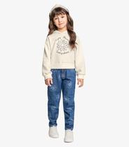 Conjunto Blusão Com Calça Jeans Trick Nick Bege
