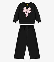 Conjunto Blusão Com Calça Menina Rovi Kids Preto