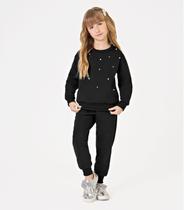 Conjunto Blusão com Calça Menina Trick Nick Preto Conjunto Blusão com Calça Menina Trick Nick Preto