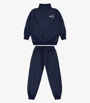 Conjunto Blusão com Calça Moletom Molinê Rovi Kids Azul
