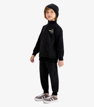 Conjunto Blusão com Calça Moletom Molinê Rovi Kids Preto Conjunto Blusão com Calça Moletom Molinê Rovi Kids Preto