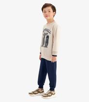 Conjunto Blusão com Calça Moletom Rovi Kids Bege