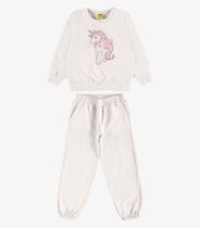 Conjunto Blusão com Calça Rovi Kids Moletom Bege Conjunto Blusão com Calça Rovi Kids Moletom Bege