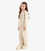 Conjunto Blusão Com Calça Wide Moletom Rovi Kids Bege Conjunto Blusão Com Calça Wide Moletom Rovi Kids Bege