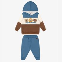 Conjunto Blusão Com Capuz e Calça Azul - Trick Nick